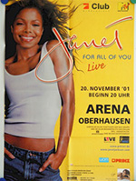 Original 2001 Janet Jackson German Concert Posters